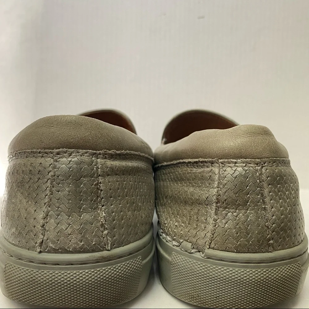 Aquatalia Italian Woven Leather Slip On Shoes